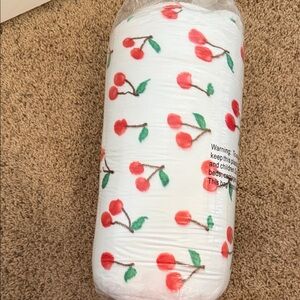 NEW: Cherry Print White Blanket